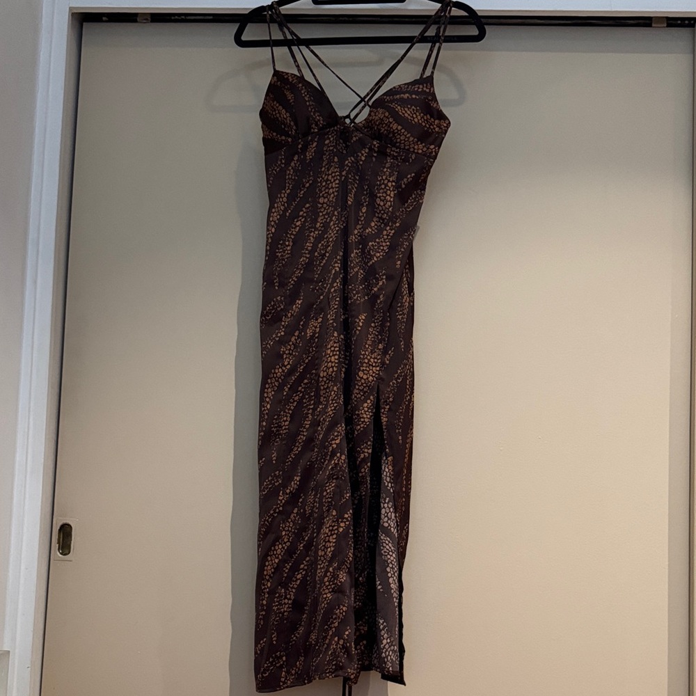 Urban Outfitters Brown Patterned Dress